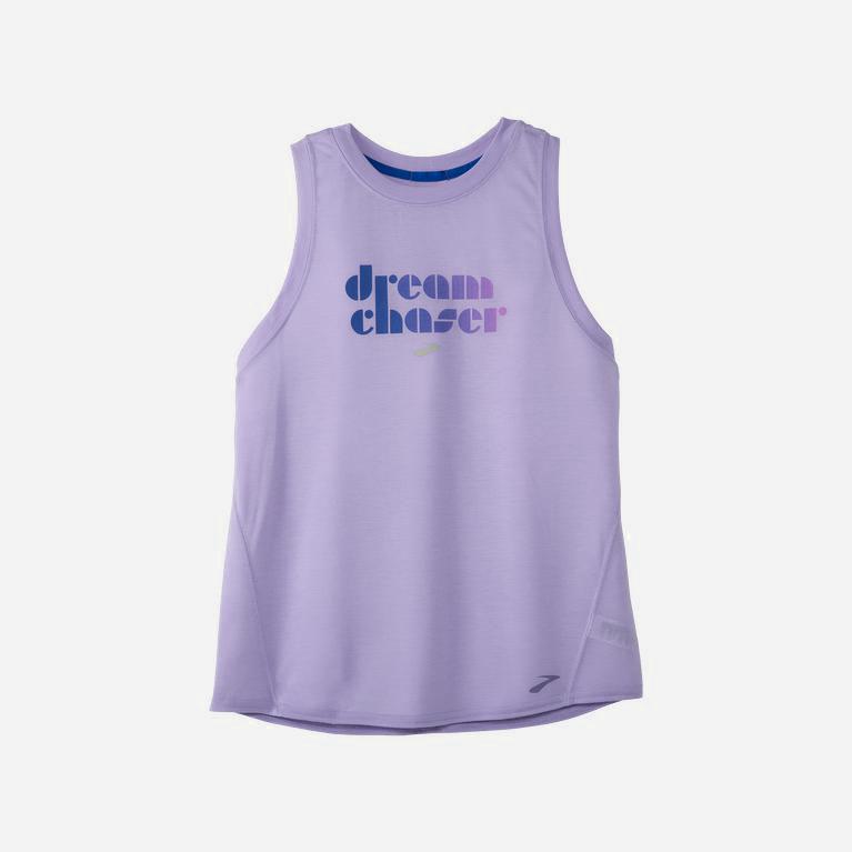 Brooks Empower Her Distance Graphic Australia - Women's Running Tank Top - Violet Pulse/Lavender Pur